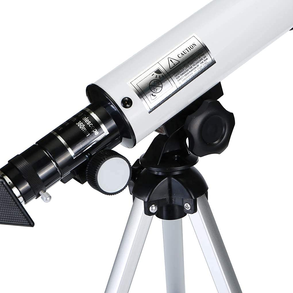 Teleskop astronomiczny dla dzieci, zabawka edukacyjna dla dzieci 50 mm monoskop dla początkujących luneta naukowa z czarnym mikroskopem