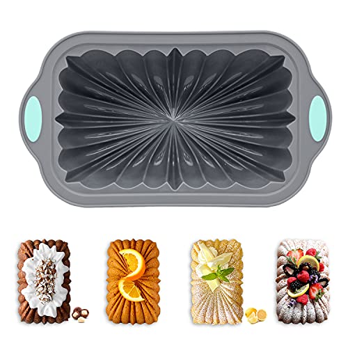 Chicrinum Silicone Bread Loaf Pan, Non-Stick Bread Pans for Homemade Bread, Silicone Baking Mold with Metal Reinforced Frame More Strength for Long-Lasting Performance