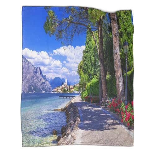 Couvertures Lac de Gadar en polaire flanelle douce pour enfant et adulte 100x130cm