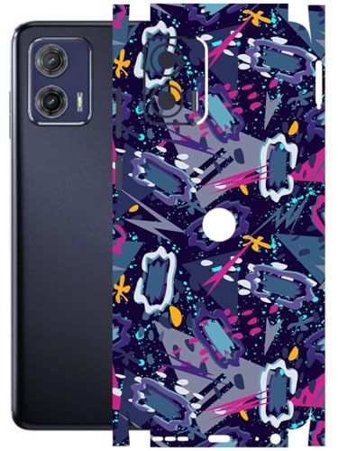 Image of AtOdds - Full Body Back Screen Guard Protector Film - Lamination Wrap Skin Sticker Compatible with Moto G73 (5G) | Scratchproof Matte Finish (Abstract)