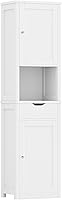 Vista 1 de Shintenchi Tall Bathroom Storage Cabinet, Slim Corner Floor Cabinet with Doors and Drawer, Freestanding Narrow Bathroom Organizer with Adjustable