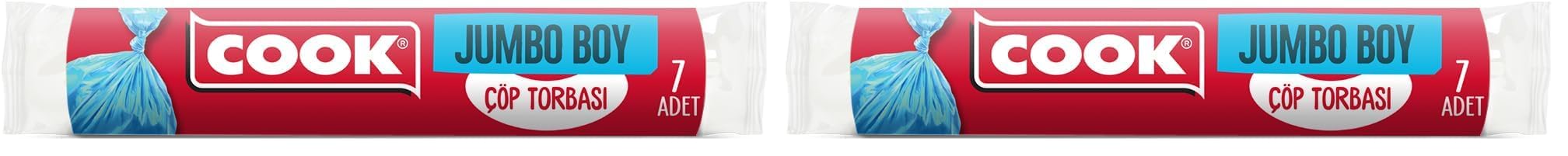 Cook Çöp Torbası Jumbo Boy 80 x 110 cm (7 Adet/Rulo) 2li paket