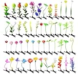 50PC MIXED Bean Sprout Hair Clips Pack Little Leaf Leaves Rave Plur Festival EDM Concert Flower Grass Cute Small Straight Hairpins Funny Costume Barrette Headwear Hair Accessories Party Headwear Pin