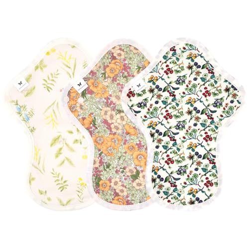 AENUANCE(エニュアンス)布ナプキン 防水 生理用 特に多い日 昼 軽い日昼用 兼用 吸水ナプキン 3枚 セット 吸水 45cc 厚手 M AEMWH-3P-V03