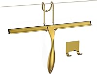 Vista 11 de Escobilla de ducha para puerta de vidrio de 12 pulgadas, escobilla de baño de acero inoxidable, limpiavidrios, 100% sin rayas, incluye gancho