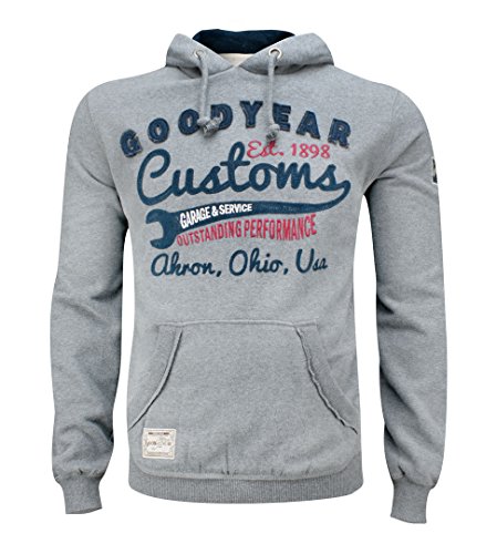 Preisvergleich Produktbild Goodyear Fashion Herren Oregon Kapuzenpullover, Marl Grey, S