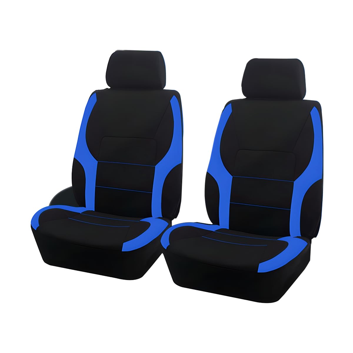 Front Car Seat Cover, 4PCS Waterproof Auto Front Seat Protective Wraps, Comfortable Breathable Sponge Padded Seat Cushions, Vehicle Accessories Universal for SUV, Truck, RV（Blue）