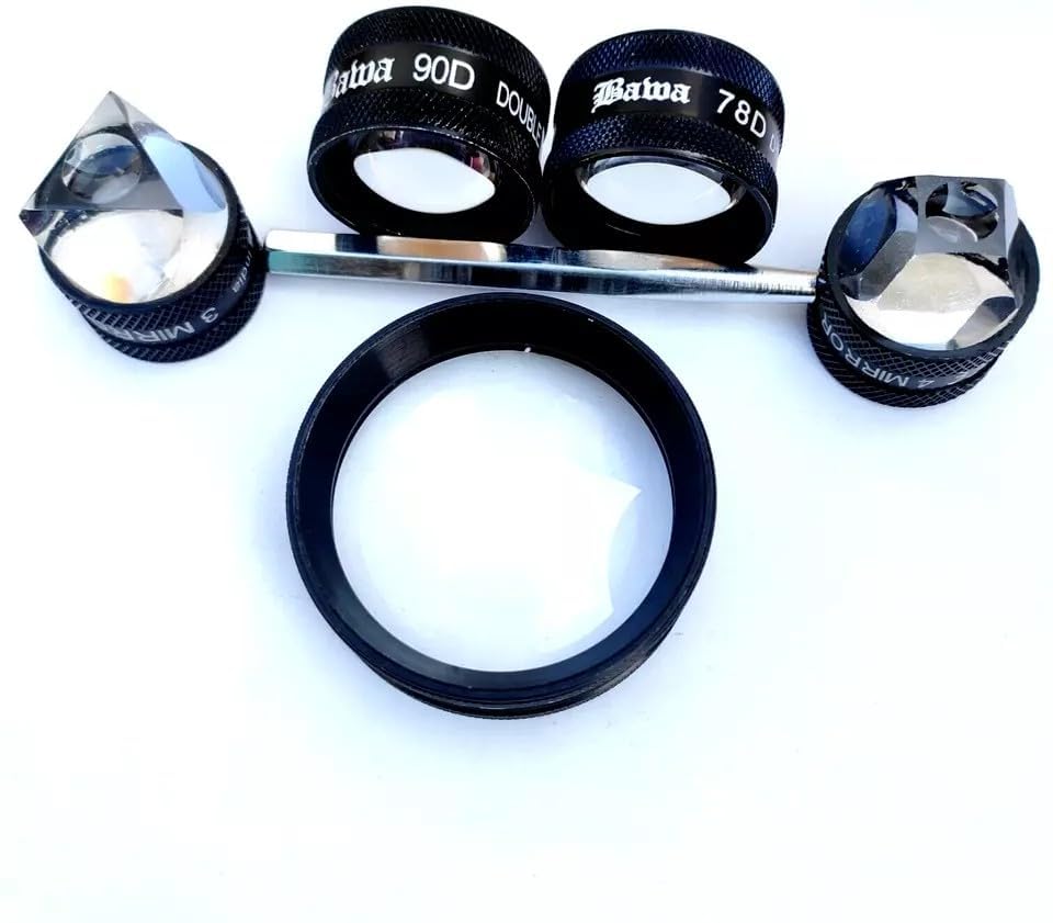 Double Aspheric Lens Combo, Black 20D 90D 78D, 4 Mirror Lens in Volk Case