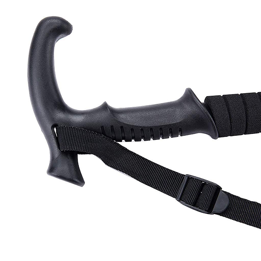Laski Trekkingowe Kije Składane Outdoor Przenośne Kurczące się Kije Górskie Kije Narciarskie Kule Chodzące Outdoor Wspinaczka Górska Cztery Sekcje Uchwyt T Modne Chaser of Light