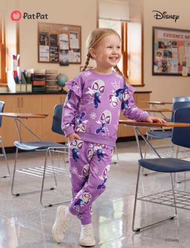 Image of Disney Outfits for Girls Long Sleeve Shirt Pocket Pant Toddler Sweatsuit