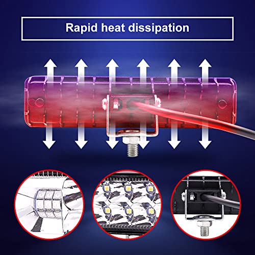 Jose2015 LU-48W-BAR-WHITE/BLUE 2Pcs 6 Inch Led Light Bar,Universal 48W Led Fog Lights thumb #3