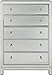 Elegant Lighting Chest of Drawers Modern Contemporary Clear Antique Silver Paint Solid Wood 5