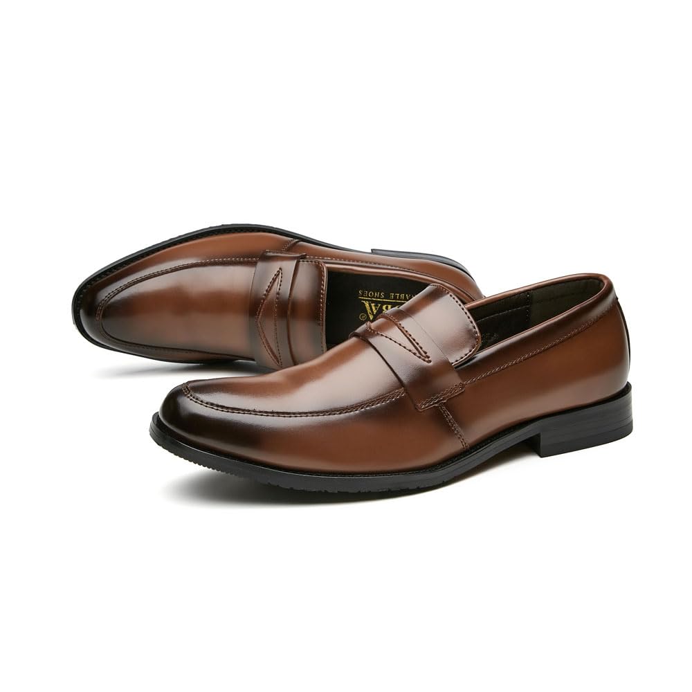 Mocasines de piel auténtica para hombre, zapatos de vestir casuales de negocios, zapatos de conducción para hombre