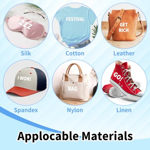 Image of 10 Sheets 440 Pieces Iron on Letters for Clothing, 2 Inch Heat Transfer Letters, White Iron on Vinyl Letters with A-Z PU Alphabets Sticker for Fabric, Jersey T-Shirt Printing DIY Craft