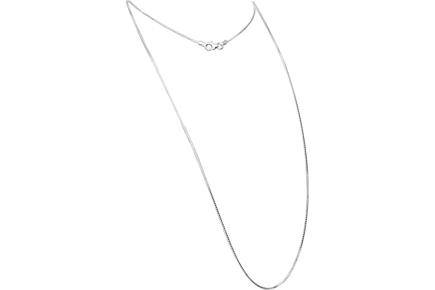 Jewellery 925 Silver Venetian Chain Rhodium Plated and Highly Polished Choice of Width and Length