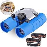 Binoculars for Kids, 8 x 21 Real Optics Mini Compact Kids Binoculars with Neck Strap - Waterproof Children's Binoculars for Spy Camping, Bird Watching - Telescope Toys for 3-12 Years Boys Girls