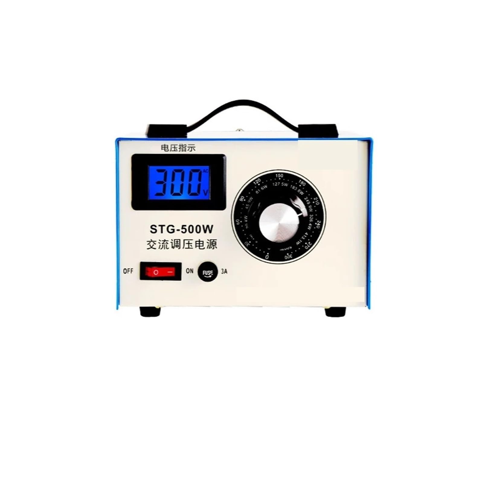 Regulador de Voltaje de CA monofásico de 220 V y 500 W Estabilizador de Voltaje Transformador de Potencia Ajustable de Contacto 0-300 V