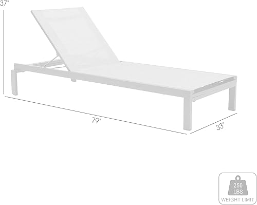 Miniatura 3 de ARMEN LIVING LCSLLOGR2PC Solana - Silla tumbona para exteriores color gris oscuro