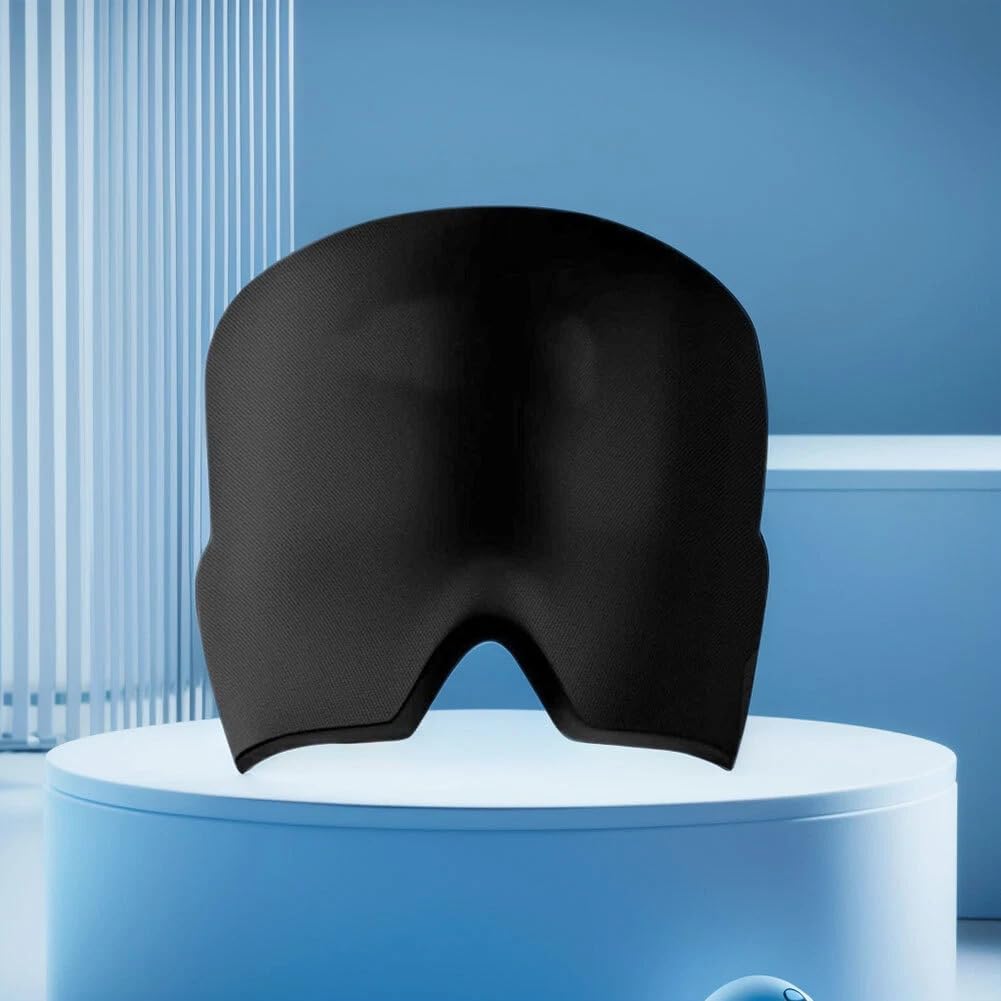 EYEGO 360° Head & Eye Relief Mask for Migraine & Headache – Reusable Hot & Cold Therapy Gel Cap with Full Coverage Light Blocking Design – Stress Relief Cooling Compression Mask for Men & Women, Black-picture-28