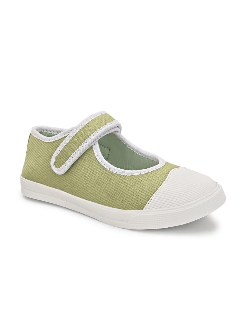 Casual Mary Jane Style Sneakers with Textured Fabric Upper and White Contrast Sole-image-26