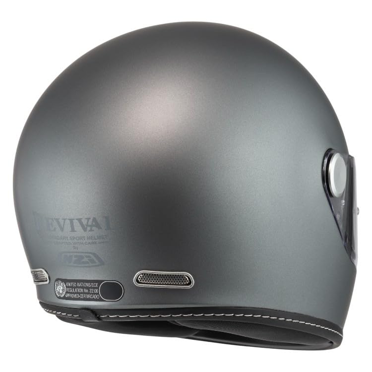 NZI Casco De Moto Integral Retro Revival Titanio Mate Talla L