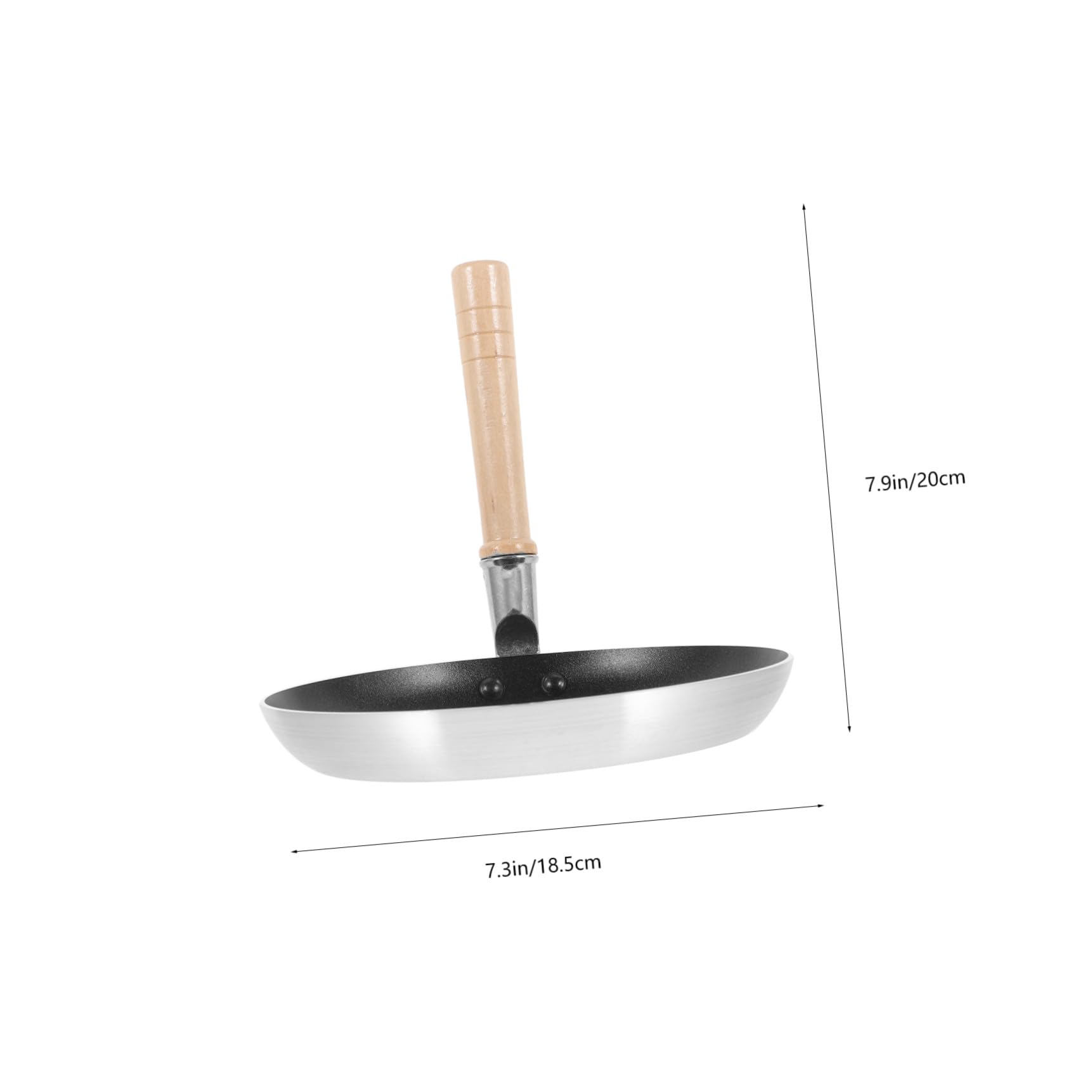 Garneck Padella per Uova Antiaderente in Alluminio Piccolo Formato Manico Verticale, Pratica per Uso Familiare e Cucina Giapponese