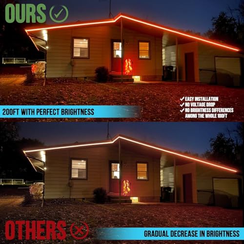 Tira de luces LED RGB impermeable de 200 pies para exterior miniatura 4