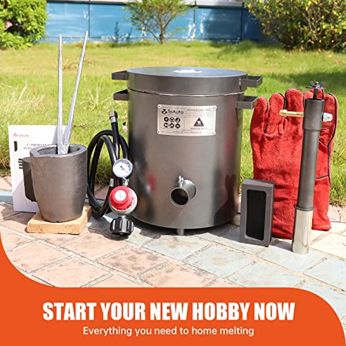 Toauto SG-QTRJL 6Kg Upgraded Propane Melting Furnace Tmf6000B-V3 Gas Kiln Kit 1300°C /2372°F For Scrap Metal Recycle Gold Silver Copper Aluminum Melting Refining Smelting thumb #7