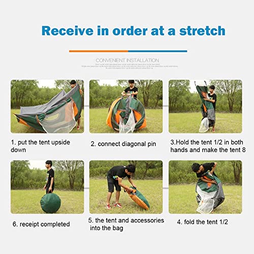 Carpa automática pop up impermeable para camping 2-3 personas miniatura 6