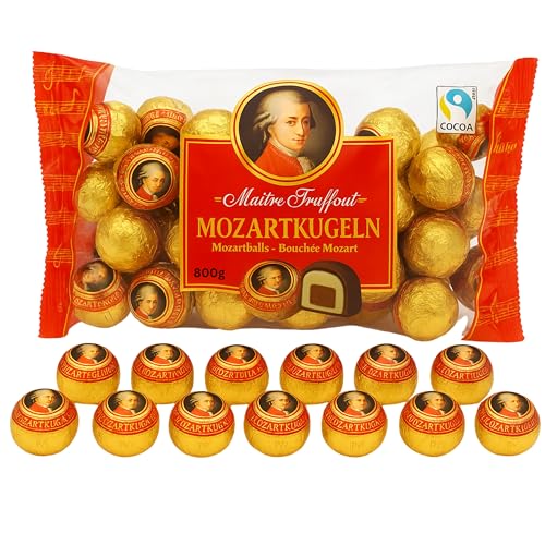 Mozart Chocolate Balls 800g - Mozart Kugeln individually wrapped - Marzipan Chocolate mozart kugeln chocolates chocolate marzipan Fathers Day marzipan chocolates gifts cake decorations