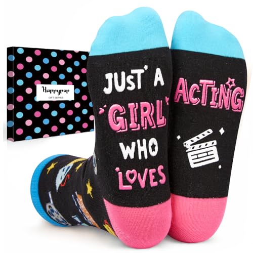 HAPPYPOP Theater Gifts for Women - Acting Gifts for Theatre Lovers, Broadway Musical Socks for Drama...