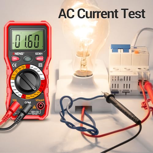 Image of ANENG Multimeter with Case,Ohm Volt Amp Meter,Digital Voltage Tester Measures DC AC Voltage,Current,Capacitance,Resistance,Continuity,Diodes,Electric Tools for Household Outlet,Automotive Battery Test