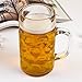 Home to Table Oktoberfest Large 44 Oz Dimpled Glass Jumbo Beer Mug With Handle Steins, Perfect For Coffee/Tea, Everyday Drinking, Cocktail.