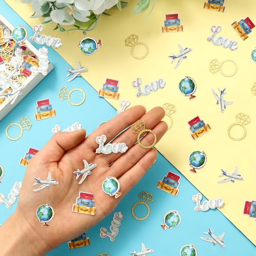 Confettis de table voyage pour EVJF et decoration de mariage chic - 6