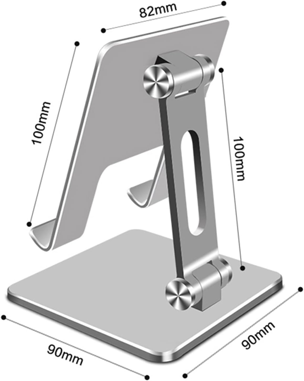 Tissting Adjustable Tablet Stand, Aluminum Alloy Tablet Holder Foldable Anti Slip Desktop Holder Portable Strong Bearing Capacity for Tablet Mobile Phone Cell Phone
