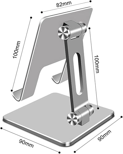 Miniatura 2 de Soporte ajustable para tableta, soporte para tableta de aleación de aluminio, plegable, antideslizante, soporte de escritorio, portátil, fuerte