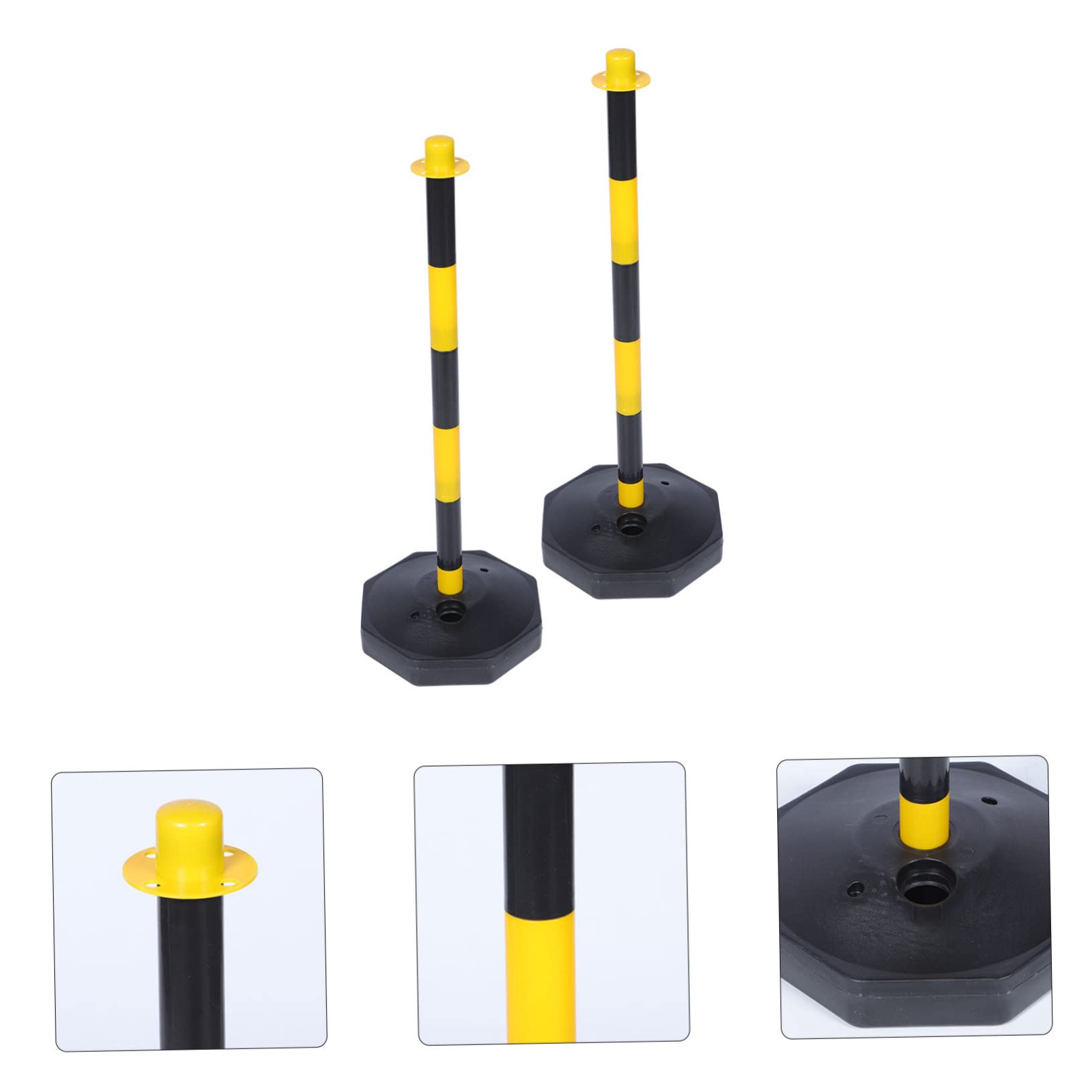 VALICLUD 2 Piezas Cono de Tráfico de Seguridad con Base Rellenable y Delineador de Advertencia Amarillo y Negro para Formación y de Estacionamiento Resistente y Desmontable