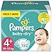 Pampers Couches Taille 4+ (10-15 kg), Baby-Dry, 152 Couches Bébé, Pack 1 Mois, Jusqu'à 12h Bien Au Sec et Avec Double-Barrière Anti-Fuites
