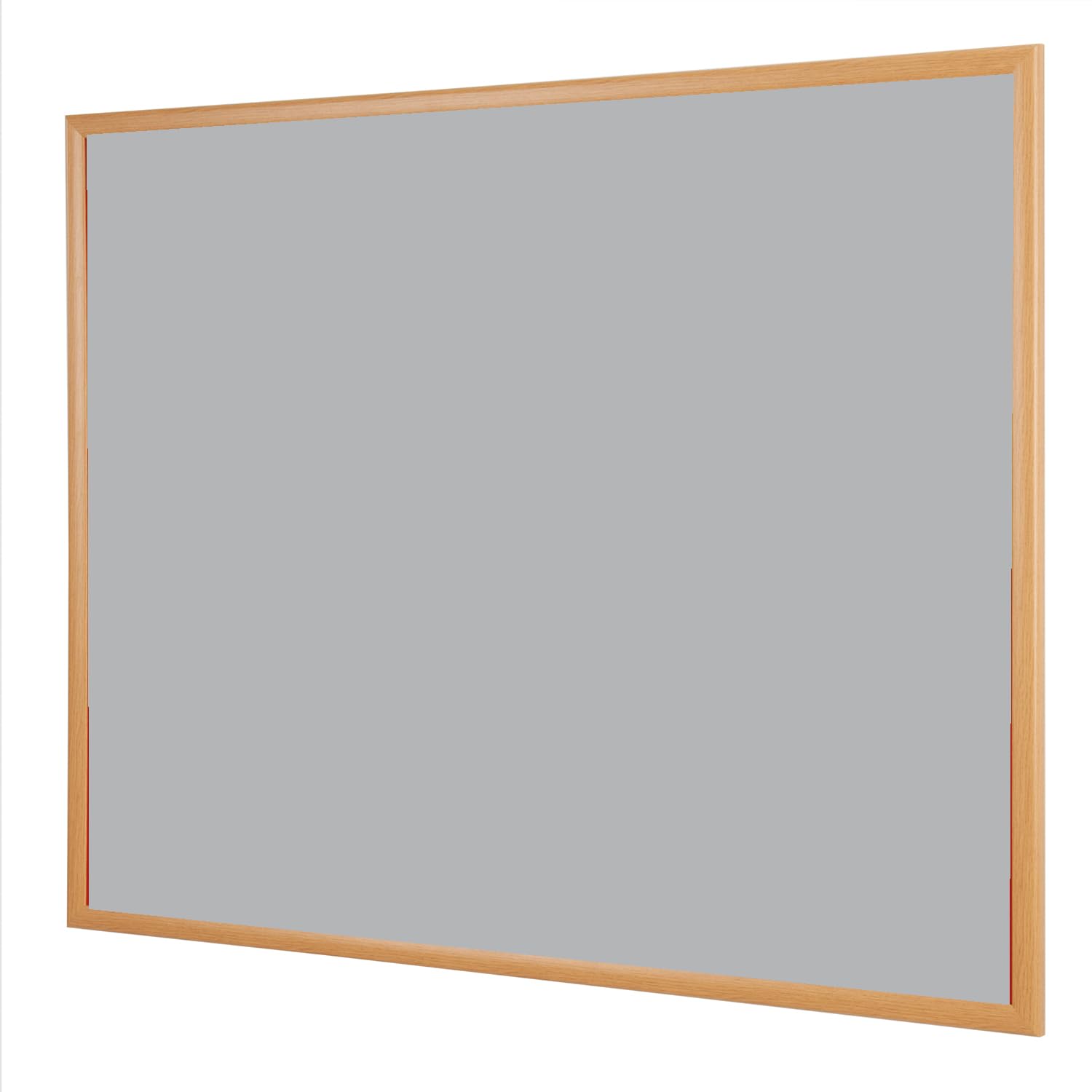 Metroplan Eco Friendly Light Grey Felt Pinboard, 120 x 90cm Wooden Light Oak Frame Noticeboard, Wall Mounted, Ideal for Office, School, Home and Healthcare