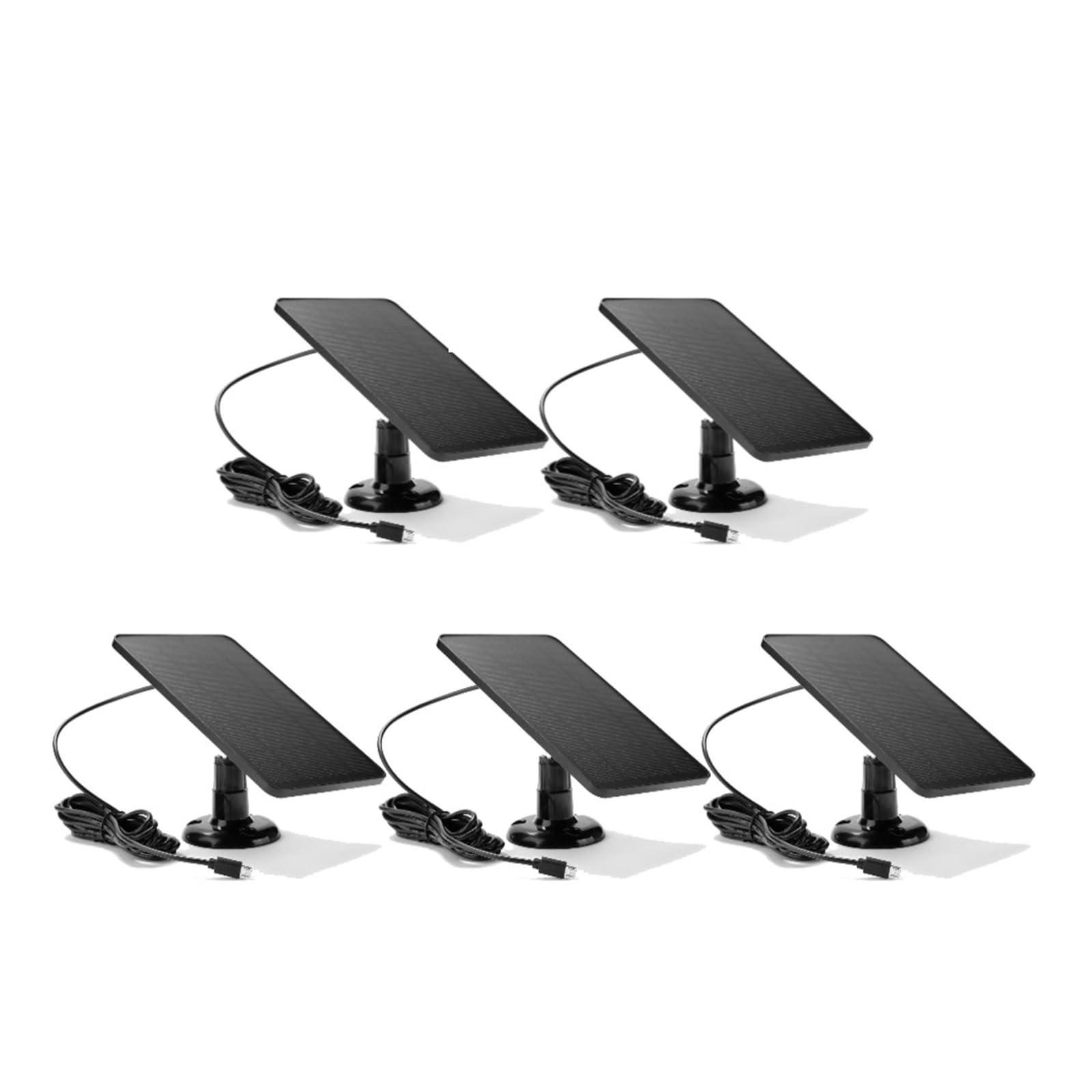 1 szt. 10W 5V ładowarka do ogniw słonecznych USB + type-c 2w1 ładowanie przenośne panele słoneczne kamery bezpieczeństwa System oświetlenia domowego łAtwa Instalacja(Black 5pcs)