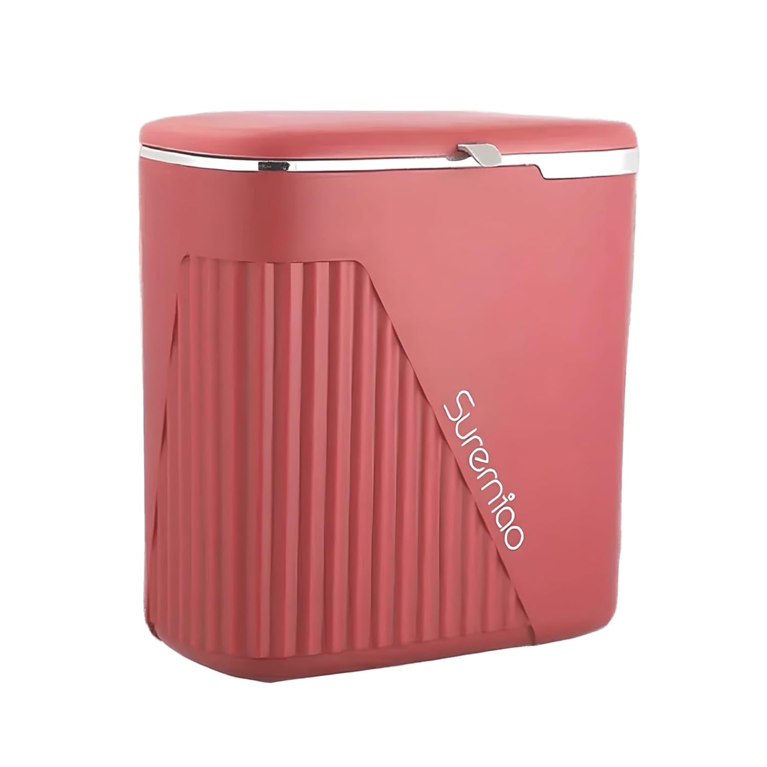 Kriva Hanging Trash Can for Kitchen Cabinet Door with Lid | Small Under Sink Garbage Can Trash Bin for Bathroom,Wall Mounted Counter Waste Kitchen Dustbin, 1 Pc (Cherry)-image-26