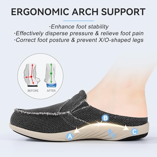 Vanessa Womens House Shoes with Arch Support, Orthopedic Casual Slippers with Comfortable Velvet Lining, Slip On Slipper Shoes for Women Indoor & Outdoor Walking2