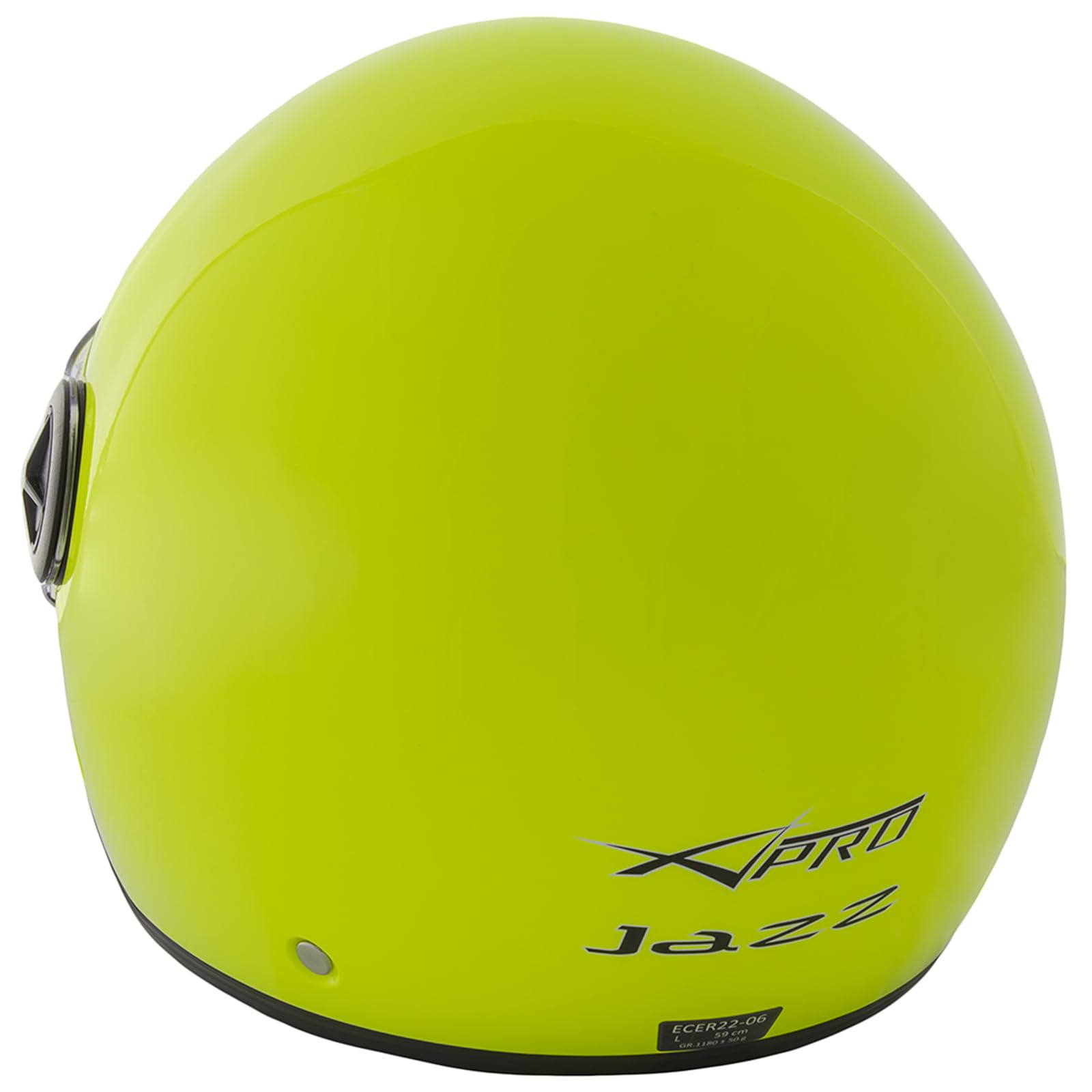 Casque Jet Moto Scooter Quad avec Visiere ECE 22 A-Pro Jaune Fluo Poli XL