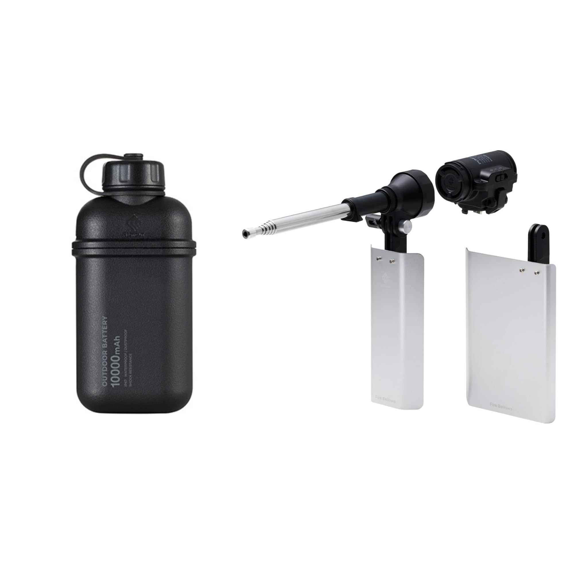NESTOUT Outdoor Air Pump for Camping, + Fire Bellows,Quiet Dual-Speed Brushless Motor, 8 Nozzles for Mattress, Pads & Floats, Portable Charger