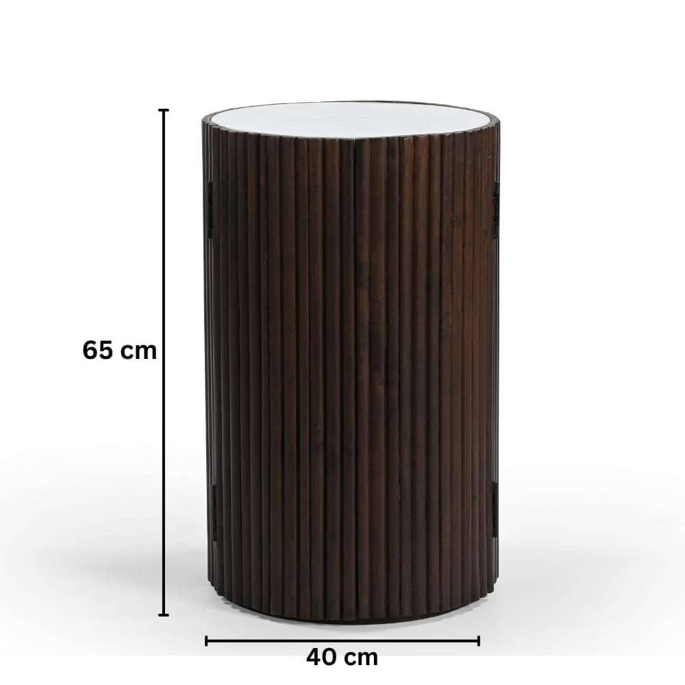 iAnanas Barschrank Premium Luxus Rustikales Weinregal aus Holz mit Marmorplatte dekorativer Weinständer Stauraum für Getränke und Gläser ideal für Wohnzimmer Party Raum Bistro Hausbar