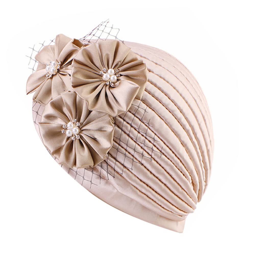 HEALLILYWomen Turban Outdoor Hat Ladies Hats Simple Stylish Turban Outdoor Stylish Turban Decorative Hat Portable Adult Hat Women Beanie Satin Hat Outdoor Hat Turbans