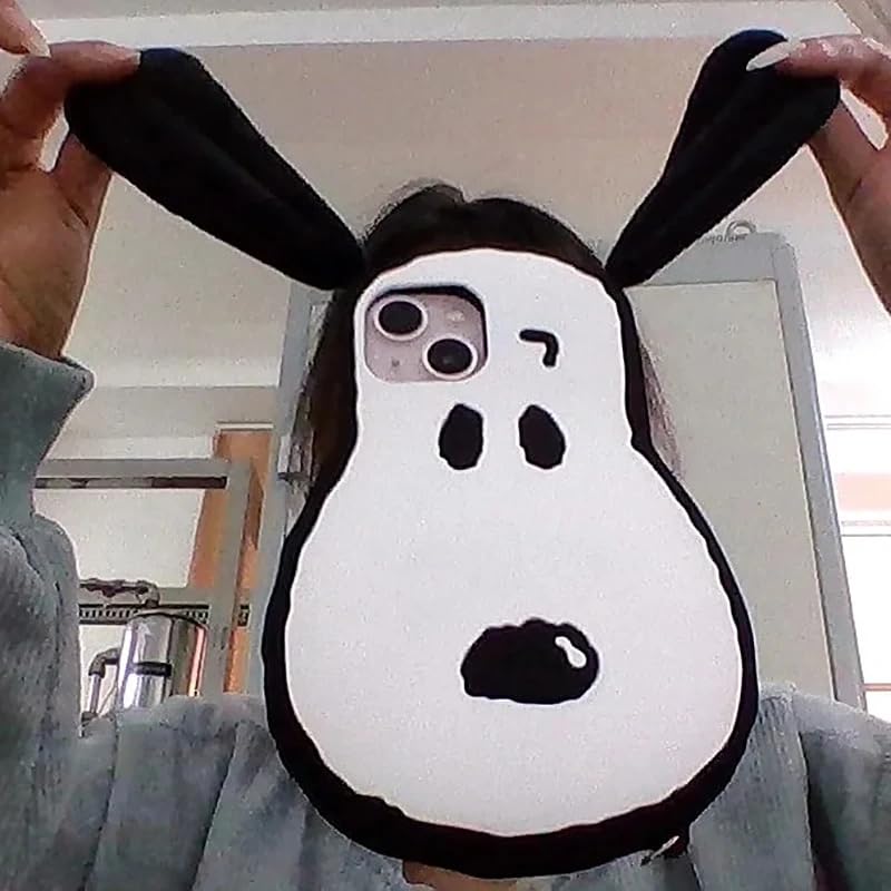 Image of Meyaar Orry Style Cute Case for Apple iPhone 14 / iPhone 13 / iPhone 15 Case, Soft Silicone Case Cover for Apple iPhone 13 / iPhone 14, iPhone 15 Case Cover (White Goofy, for I Phone 15)