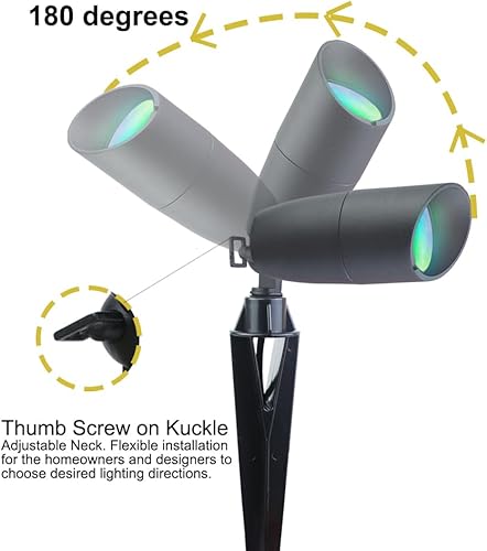 Miniatura 6 de Cheopha Iluminación de paisaje de bajo voltaje que cambia de color, 12 V, bombilla LED RGB MR16 reemplazable de 5 W, blanco cálido y 15 colores,