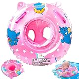 Schwimmring Baby, Baby Schwimmring mit Schwimmsitz aus PVC, Aufblasbare Schwimmhilfe Schwimmreifen Baby Pool Spielzeug für Kinder Baby Schwimmring ab 3 Monate Bis 36 Monate(Rosa)
