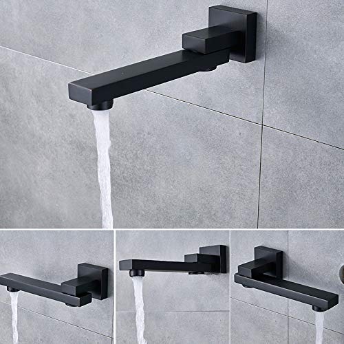 Ensemble de robinets de douche numériques noirs à LED encastré - 3